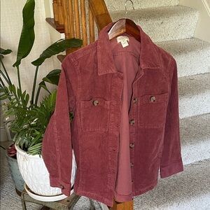 NWT St. John's Bay Corduroy Jacket in Rose Medium